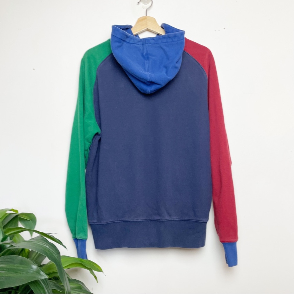 TEDDY FRESH Colorblock Hoodie Navy Green Red Size Men's Small - Picture 2 of 14